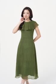 ĐẦM VOAN XANH PHỐI BÈO D02002